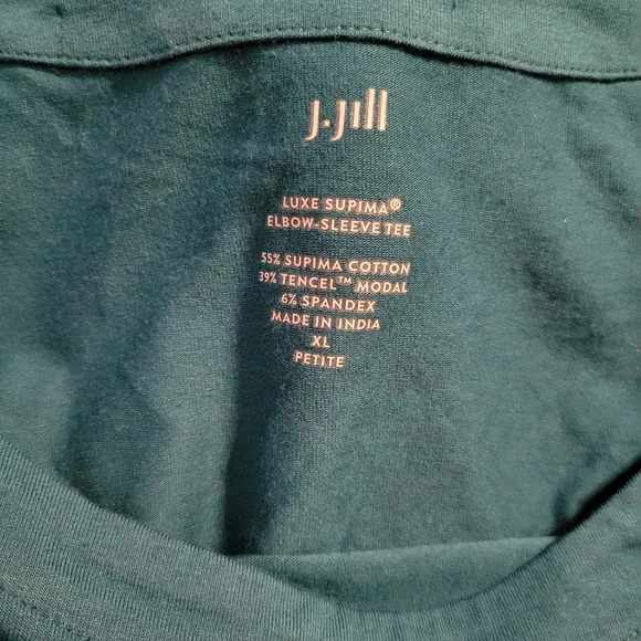 J. Jill Tees Short Sleeve Elbow Length Lot of 2 Blue and Gray Size XL Petite - Picture 4 of 7